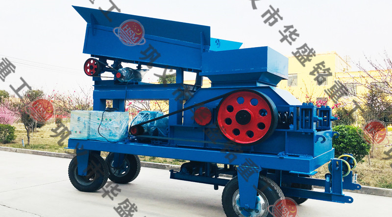 移動對輥制砂機 青石制砂機 移動對輥制砂機 青石制砂機